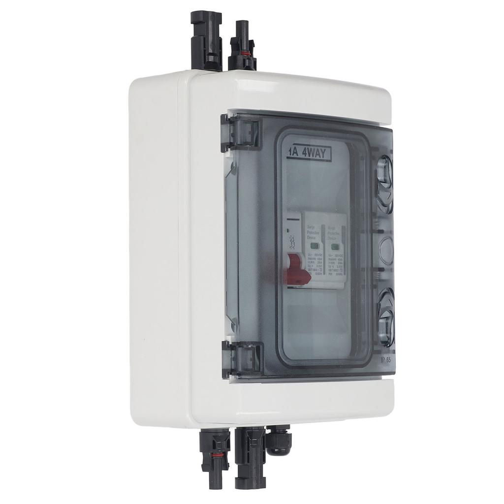 PV Sammelkasten IP65 Wasserdicht Solar Photovoltaik Sammelkasten mit DC500V 32A Schutzschalter Überspannungsschutz