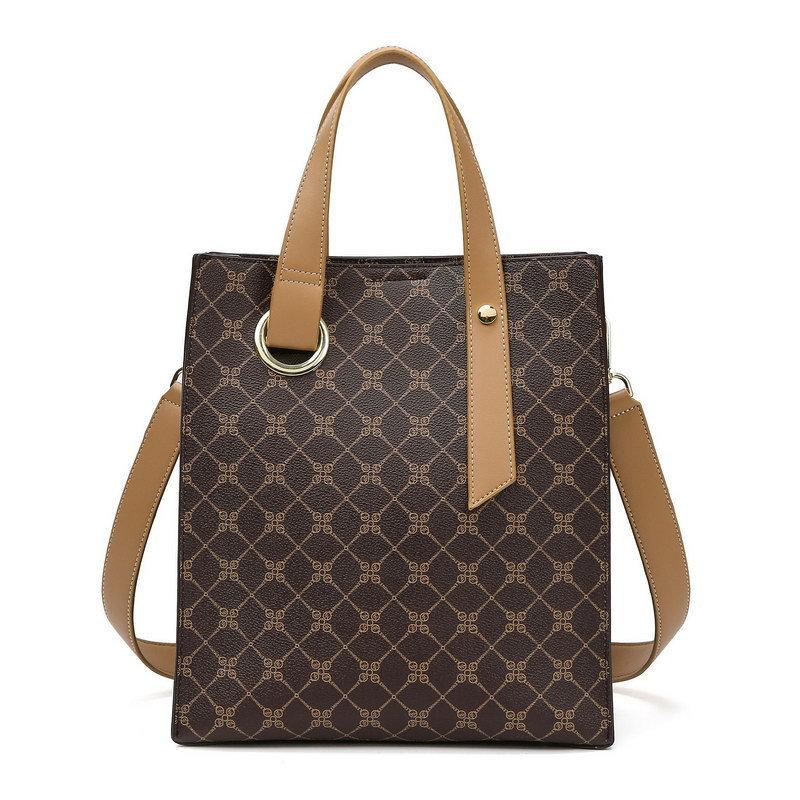 

Tote bag women s new European and American temperament large-capacity women s bag casual simple shoulder bag textured commuter handbag
