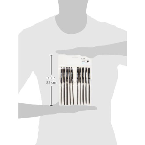 HOZAN File Set, 10-Piece Set, Versatile, Round, Semi-Round, Flat, Triangular, Square, Single-Edged, Oval, Spear-Shaped, K-215