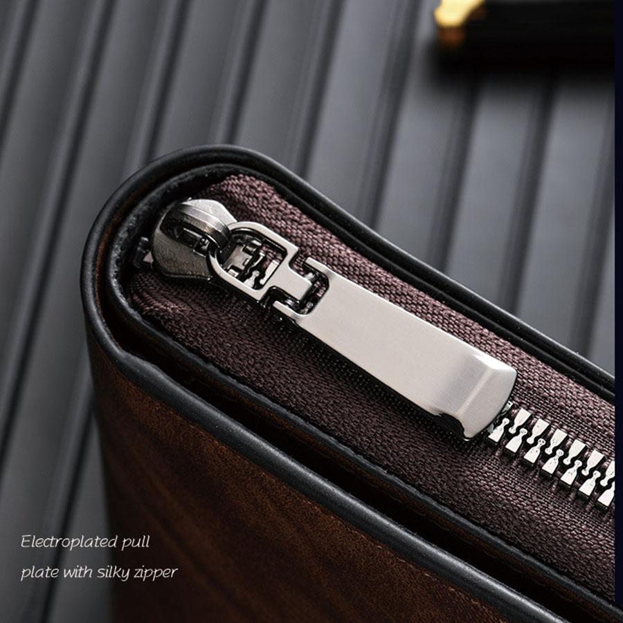 New Men's Premium Sense Short Frosted Leather Wallet Multi-Slot Coin Pocket Photo Holder Small Men's Wallet High Quality