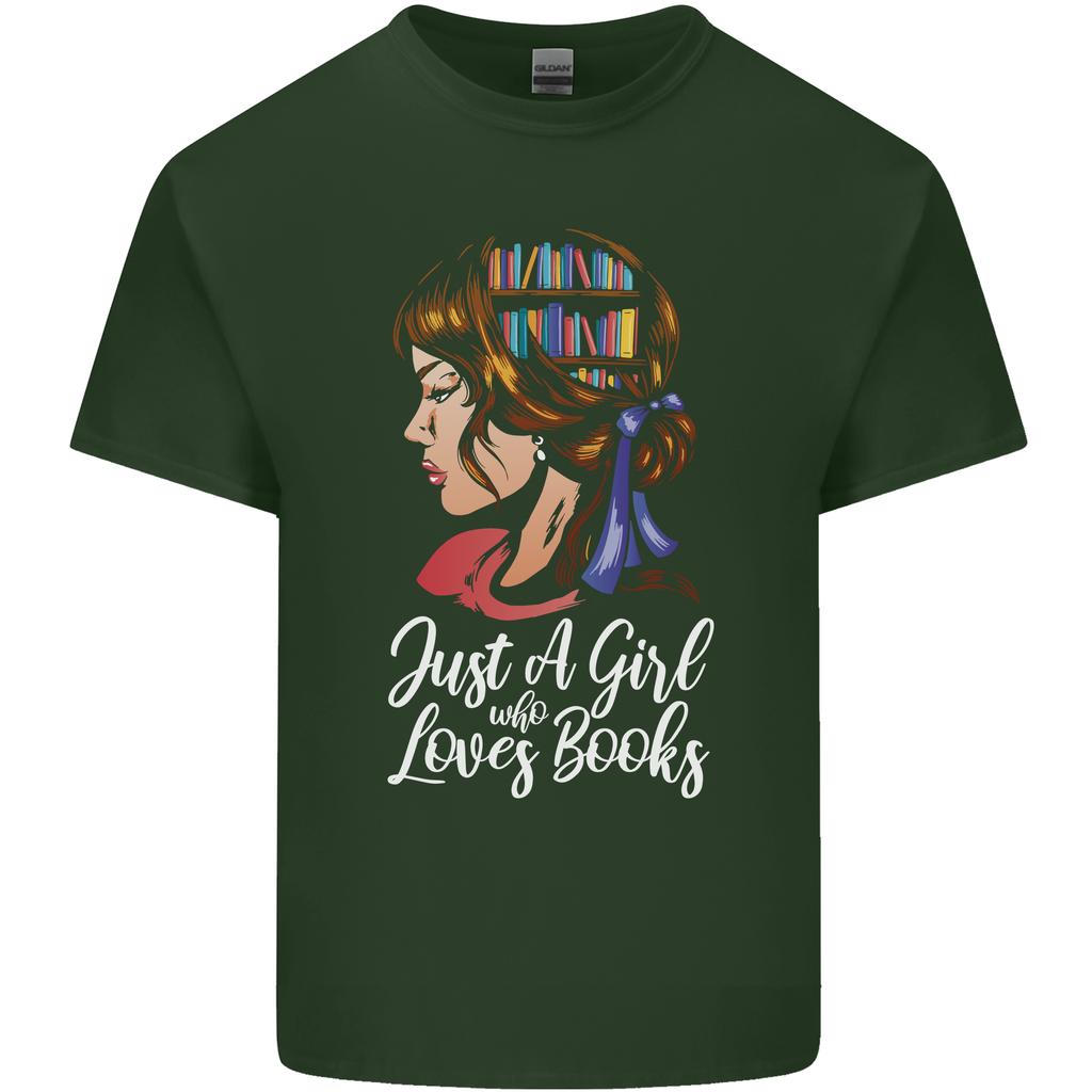 A Girl Who Loves Books Bookworm Reading Unisexs Light Cotton TShirt