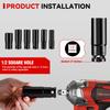 ONEVAN 1200N.M Brushless Electric Impact Wrench 1/2'' Cordless Screwdriver Lithium-Ion Battery Power Tool for Makita 18V Battery