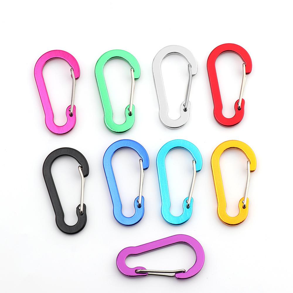 Multicolor No. 5 Aluminum Steel Gourd-Shaped Carabiner for Bottles and Backpacks