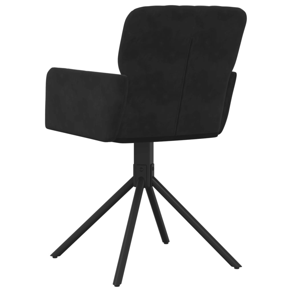 Dining Room Chairs 2 pcs Swivel Black Velvet