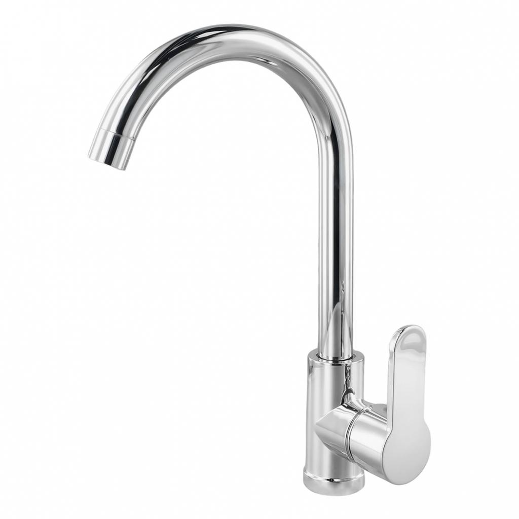 Bathroom Faucet Polished Chrome Plated Swivel Basin Sink Cold Hot Mixer Tap