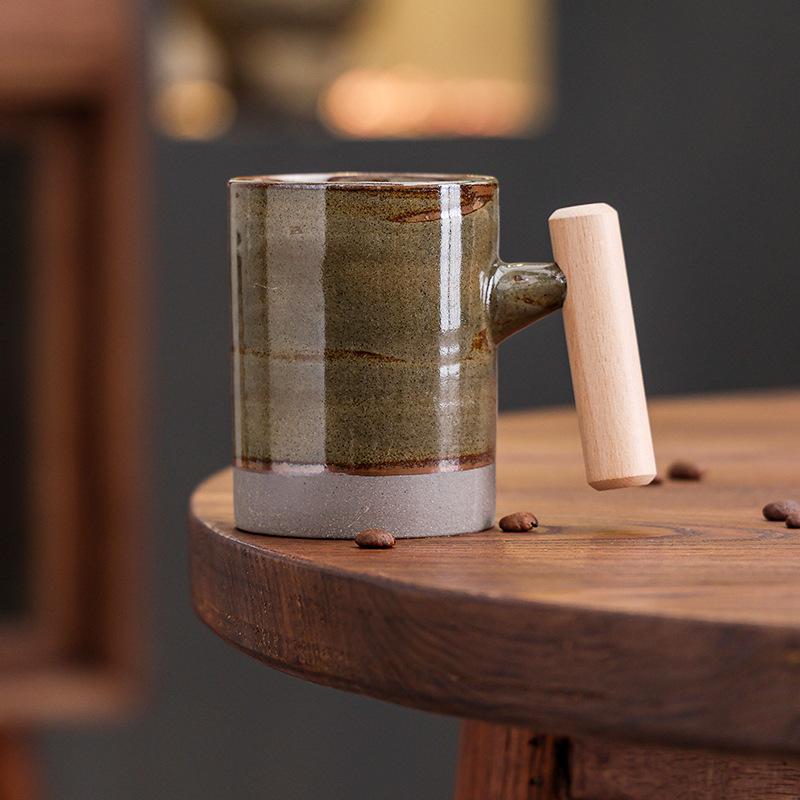 Creative Ceramic Coffee Cup High Value Afternoon Tea Latte Cup Household Water Cup Coarse Pottery Mug