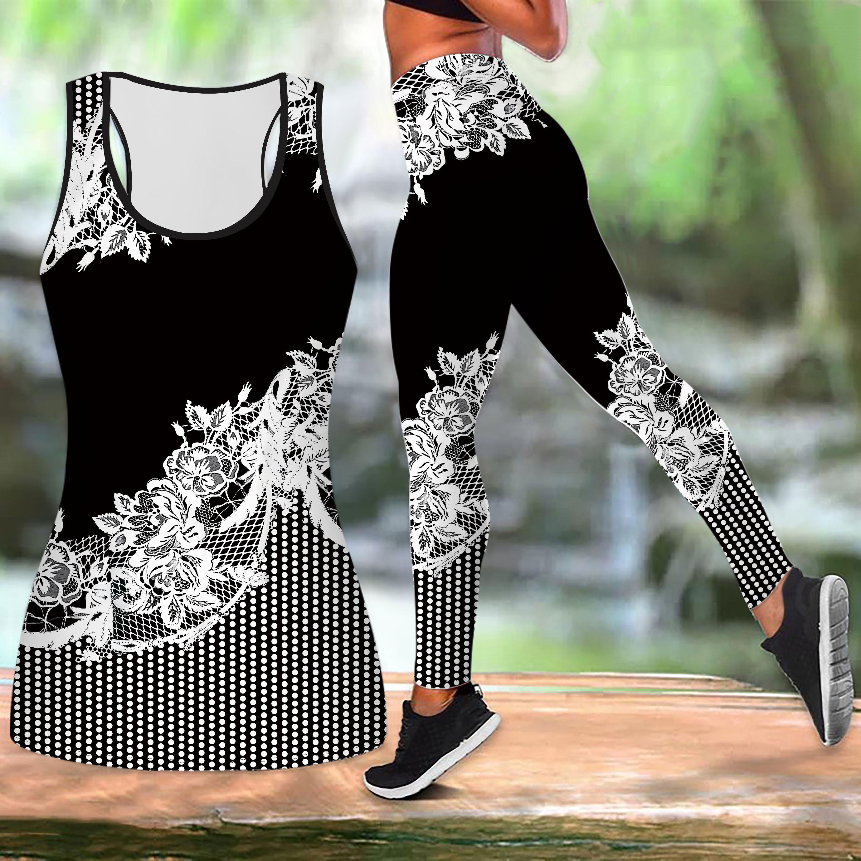 

Синій похилий однотонний елегантний костюм для йоги з квітковим принтом для жінок Модні легінси для тренувань Фітнес Спорт Повсякденний набір для йоги Спортивний костюм XS чорний