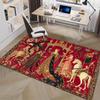 VIKAMA French Country-Style Patterned Rug Soft And Comfortable Office Chair Rug Living Room & Bedroom Decorative Rug Home Decor