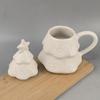 Christmas Creative Limited Christmas Tree American Ceramic Cup with Lid Pure White Mug Coffee Cup Couple
