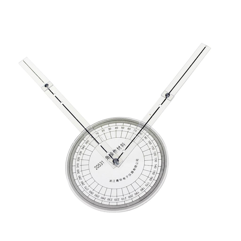 Idyandyans Plastic 360 Degree Protractor Ruler Angle Finder Swing Arm School Office Angle Ruler Idyandyans Plastic 360 Degree Protractor Ruler Angle Finder Swing Arm School Office Angle Ruler