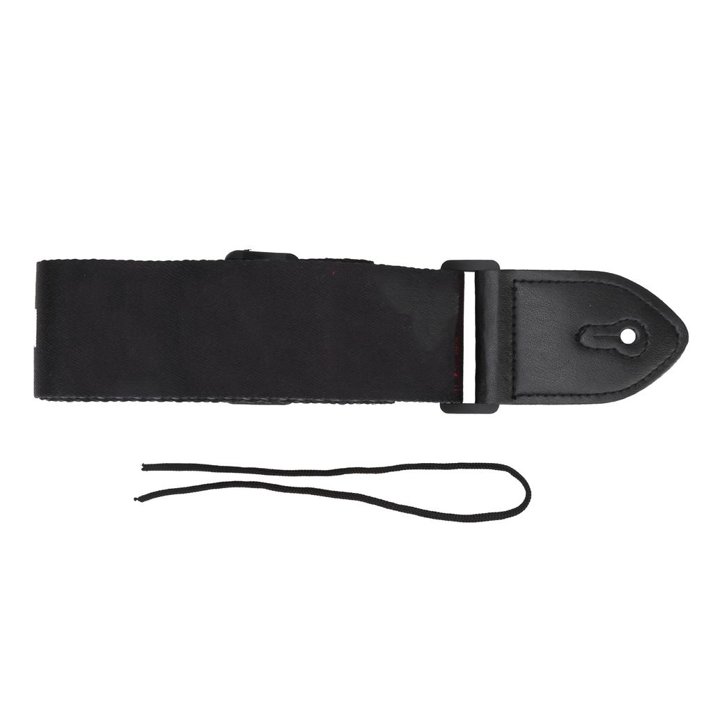 Gitarrengurt Schulter Bedruckt Bemalt Verstellbar Zubehör mit PU-Lederende für Akustik