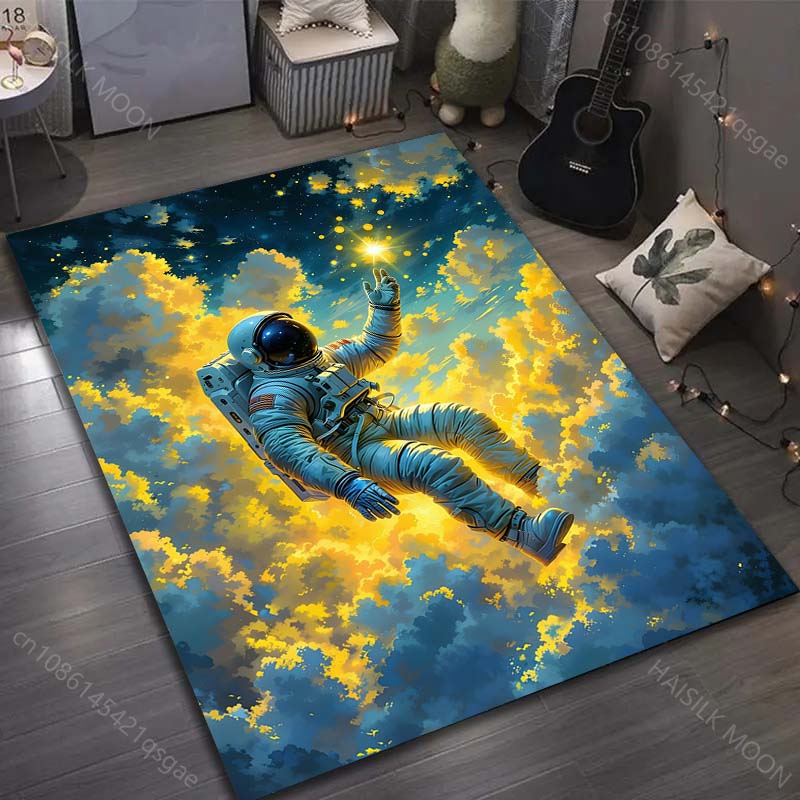Multiple sizes Space Adventure Themed Rug Pattern Carpet for Living Room Bedroom Sofa Home Decor Non-slip Floor Mat Luxury Gift