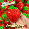 Strawberry Crunchy Squishy 9cm Stress Ball Toy Handmade Crispy Fidget Ball Building Block Filling Sensory Relief Hand Exercise G