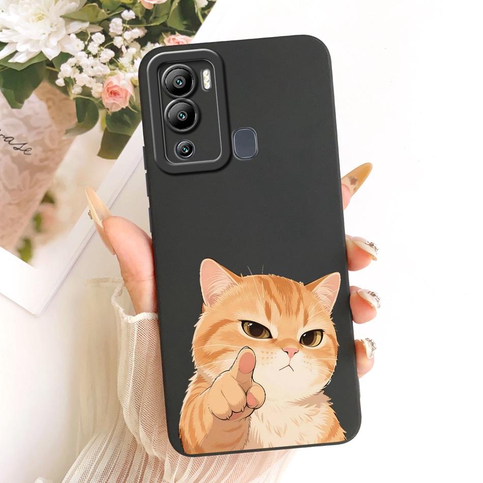 For Infinix Hot 12 12 Play Cute Cat Flower Cartoon Phone Case For Infinix Hot12i Hot 12Play Shockproof Soft Silicone Bumpers