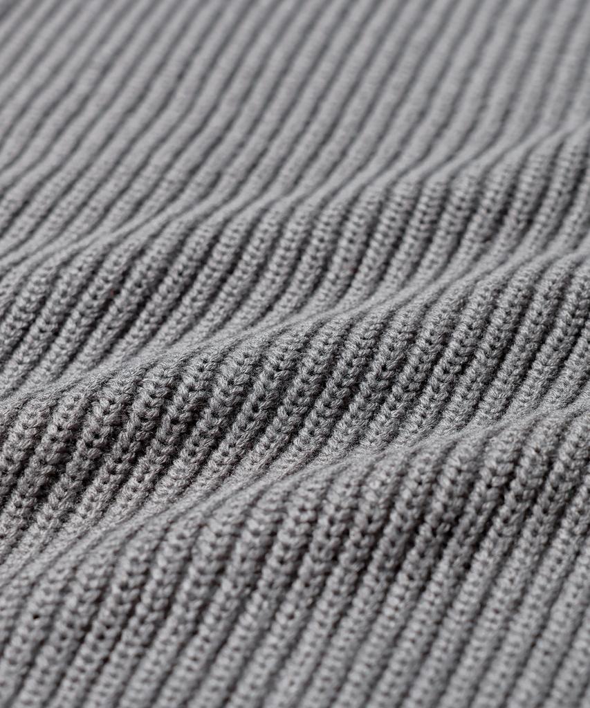 LEMAIN SECOND Oversized Voluminous Washable Crew Neck Hacci Knit [Gray]