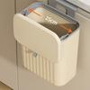 Kitchen Compost Bin with Lid Wall Mounted Garbage Can Bathroom Kitchen Waste Basket Bin