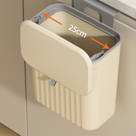 Kitchen Compost Bin with Lid Wall Mounted Garbage Can Bathroom Kitchen Waste Basket Bin