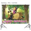 Masshaed Verjaardagsfeest Decoratie Tafelgerei Set Beren Borden Bekers Banner Ballonnen Kinderen Babyborrel Cadeaus Meisjes Fotohokje Prop