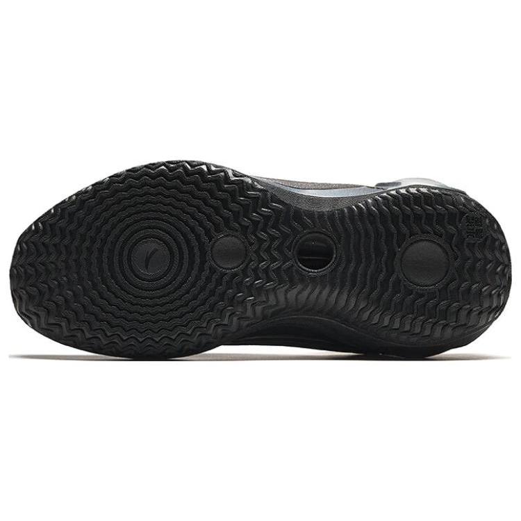 New Anta Cement Bubble 4.0 Anti Slip Wear Resistant Mid Top Basketball Shoes Men's Drawstring Black 912411604-2