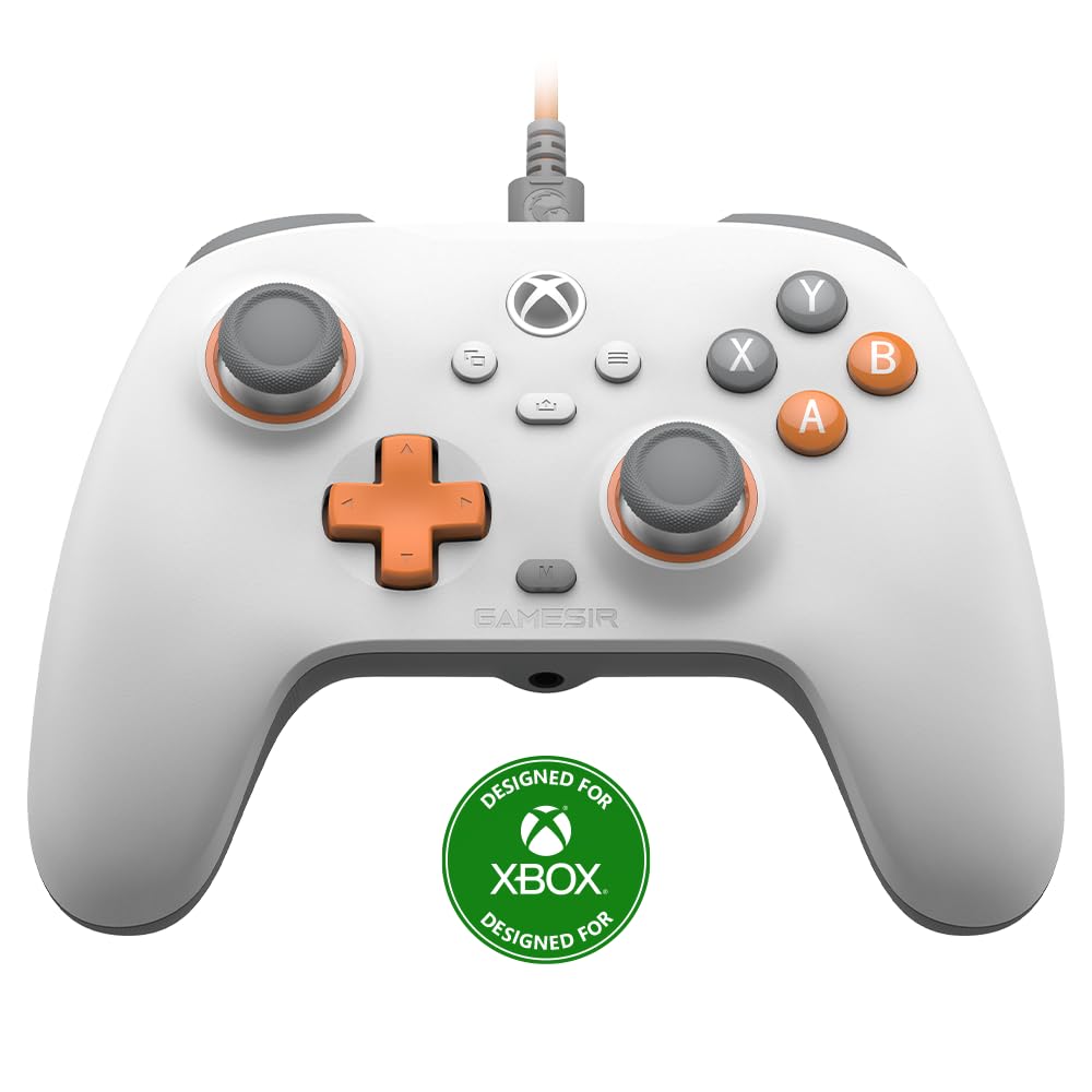 

GameSir T7 Wired Game Controller for XBOX/PC/Steam, Multifunctional Gamepad with Hall Effect Sticks and Triggers, and 4 Vibration Motors (White)