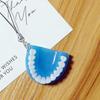 Gothic Simulated False Tooth Mobile Phone Rope Pendant Creative Weird Teeth Bag Pendant  Accessories Prank Gift