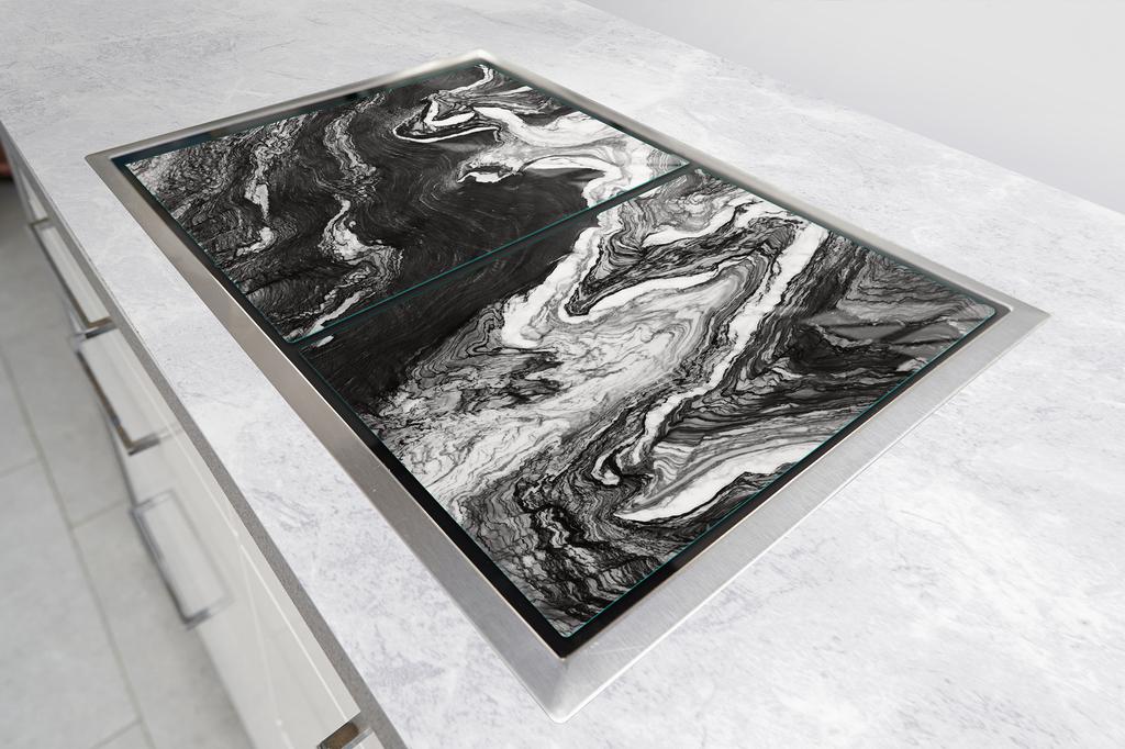 SZKLANA PŁYTA OCHRONNA NA KUCHENKĘ 85x52 MARMUR