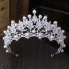 Perle artificiale stralucitoare scobite cu stras incrustat Coroana de par Tiara Mireasa Decor nunta
