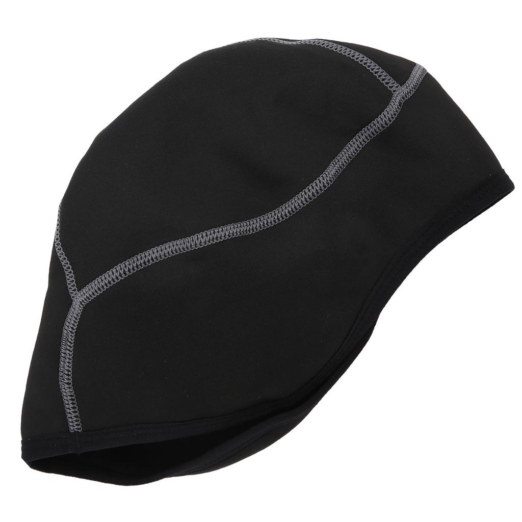 Cycling Skull Cap Windproof Thermal Bicycle Hat Cap with Glasses Hole Riding AccessoryBlack