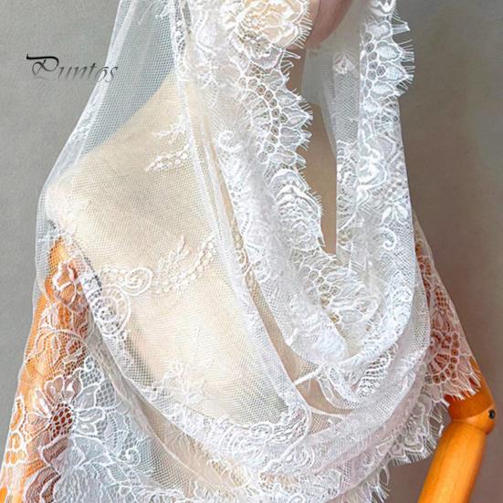 Spitzenschleier für die Braut, durchsichtige Spitze, dünne Mantilla, Blumenstickerei, reine Farbe, heilig, traditionell, Vintage, Hochzeit, Abschlussball, besondere Anlässe, Kopfbedeckung