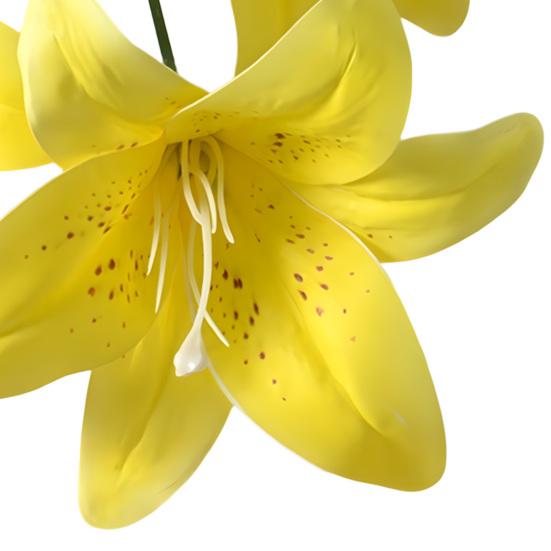 Artifical Lily Flowers with 3 Heads Full Bloom Real Touch Long Stem Fake Lily Bouquet for Home Hotel Flower Arrangement Wedding Party Decor