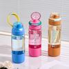 Water Bottle New Straw Water Cup Ins Girls Double Drinking Mouth Plastic Cup High Value Portable Simple Student Kettle Large Capacity