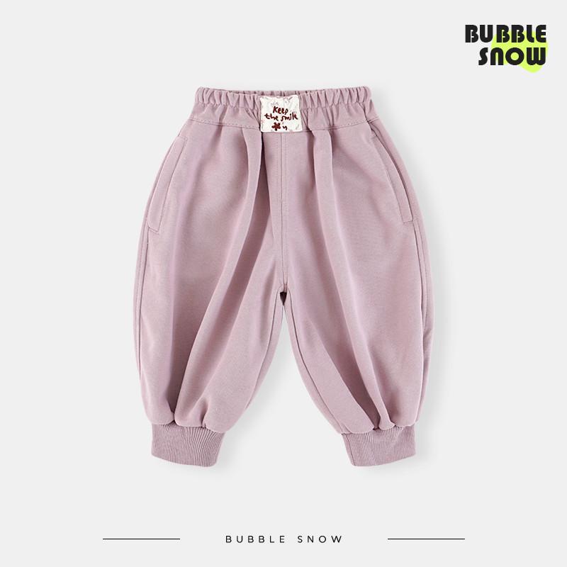 Girls  Spring/Autumn Casual Jogger Pants - Comfortable, Versatile Sportswear for Infants and Toddlers 120