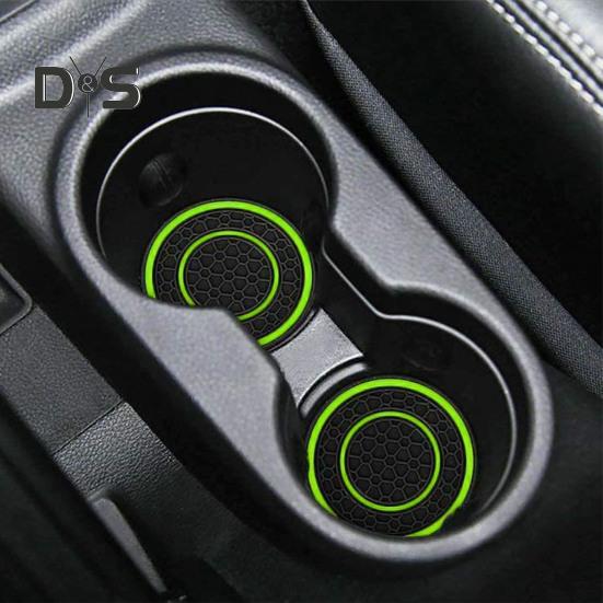 2 bucăți suport de pahare pentru mașină, rezistent la căldură, design anti-alunecare, model de caneluri, rezistent la apă, suport universal pentru pahare, accesorii de interior auto