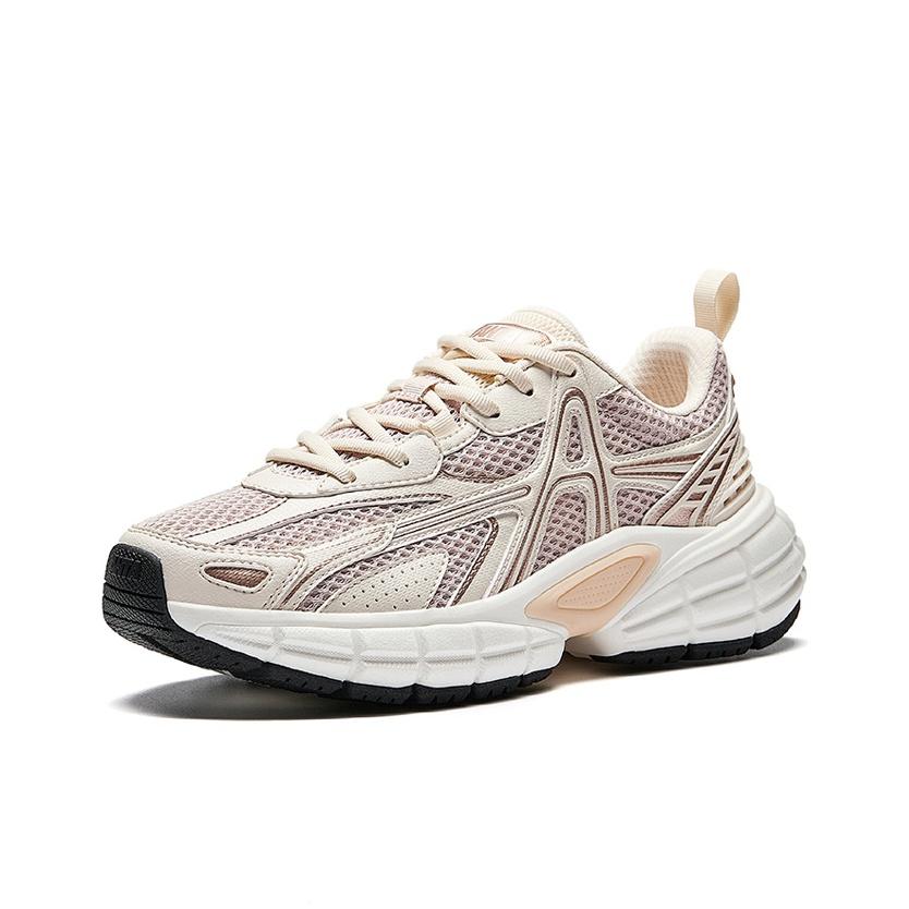 Anta Dawn Retro Trendy Fashion Breathable Lightweight Low-Top Casual Shoes Women Casual Shoes Lotus-Gray 122548801-14