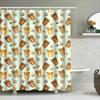 Snowman Christmas Shower Curtain Waterproof Polyester Fabric Print Bathroom Decorations For Kids Gift Home Decoration 72X84 Inch
