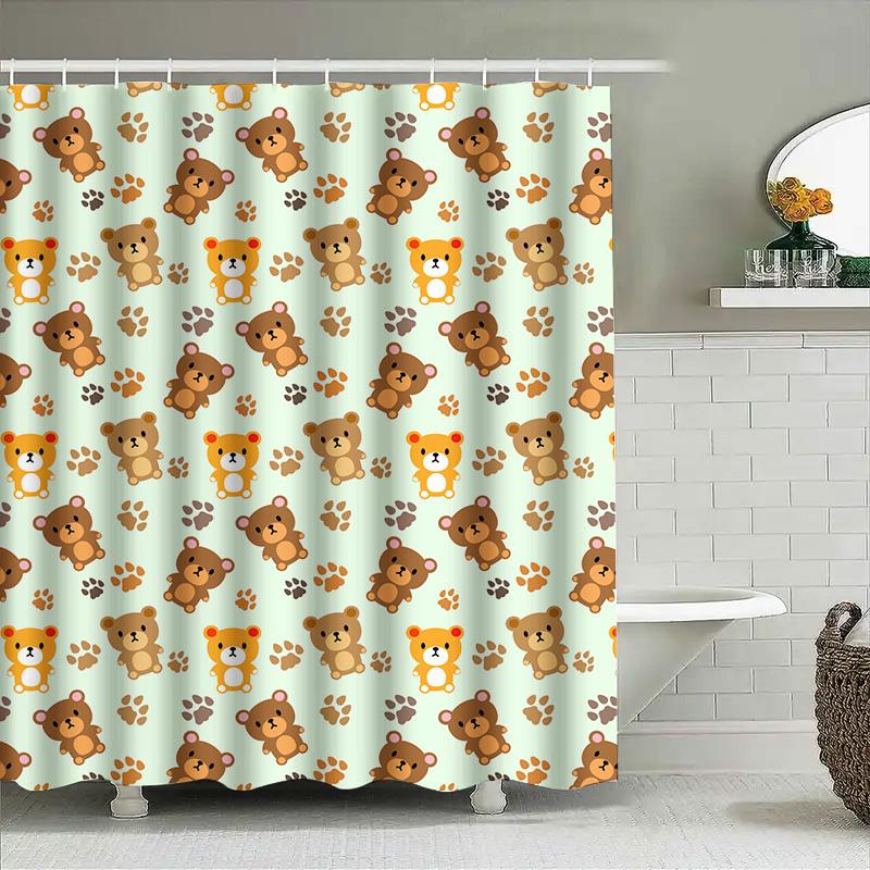 Snowman Christmas Shower Curtain Waterproof Polyester Fabric Print Bathroom Decorations For Kids Gift Home Decoration 72X84 Inch