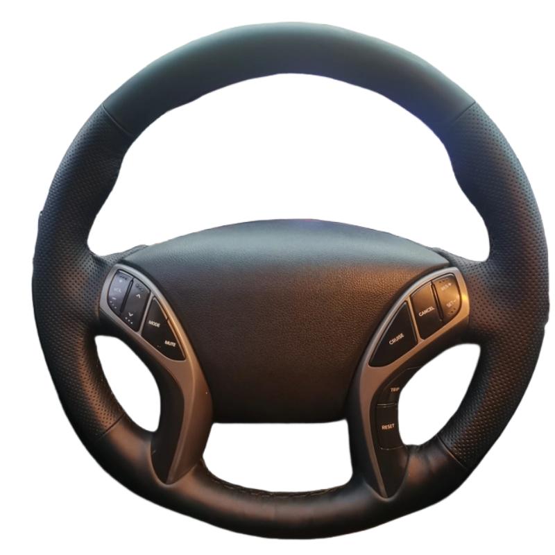 Hand-sewn Steering Wheel Cover Microfiber Leather For Hyundai Elantra 2011-2016 Avante I30 2012 2013 2014 2015 2016