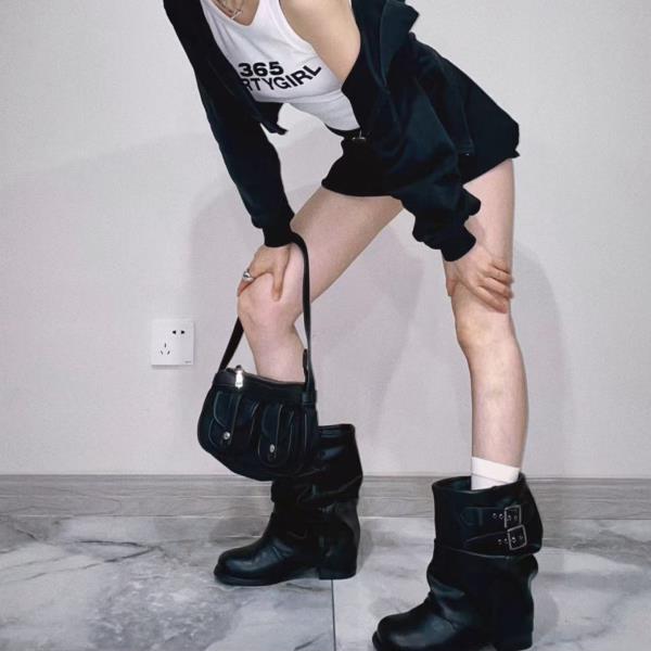 Fashion Lady Boots Shoes Boots-Women 2025 Summer Black Ankle Retro Western Shoes Boots Women New 2025 Ankle Black Summer Ladies Western