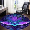 1pc Bat Mandala Office Round Area Rug,  Mat Suitable ForOffice, Under Office Chairs Bedroom Living Room Home Decor, Room Deco