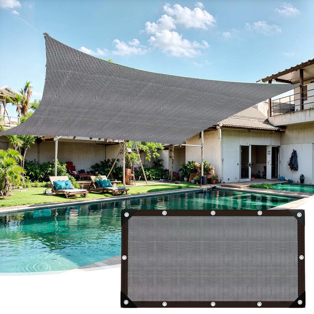 1 * 2-meter Sunshade Fabric, Tear Resistant, Sunshade Mesh Belt, Reinforced, Rope Ring, Durables Garden Sunshade And Sun Protections