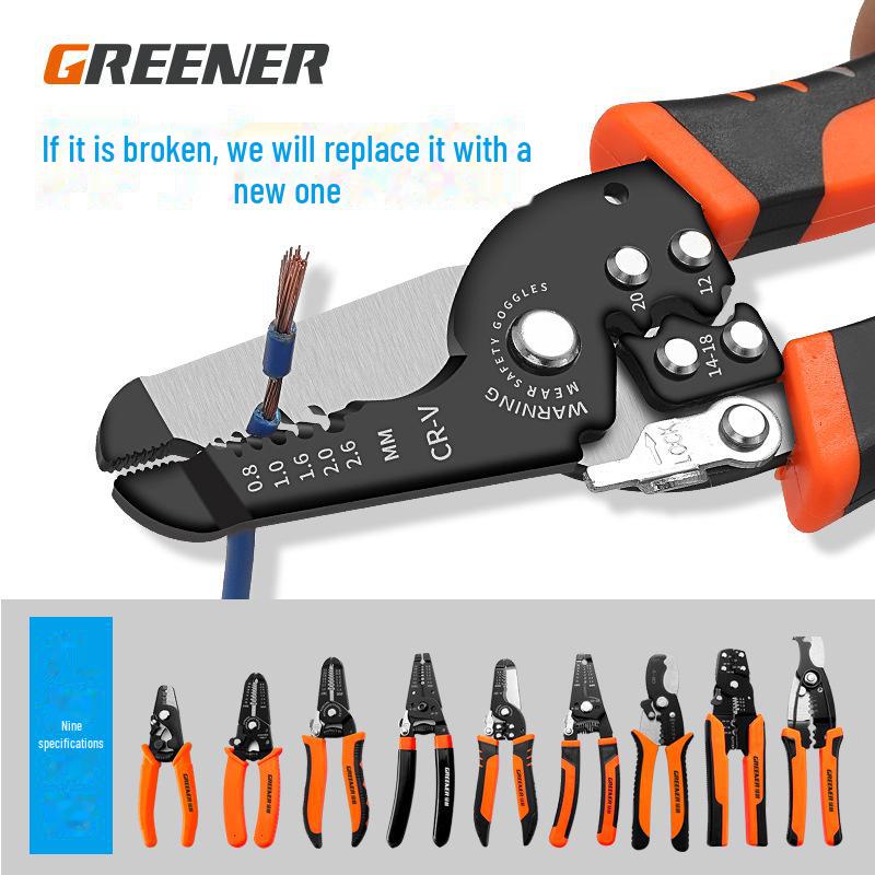Green Forest Multi-Function Automatic Electrician Wire Stripper Tool