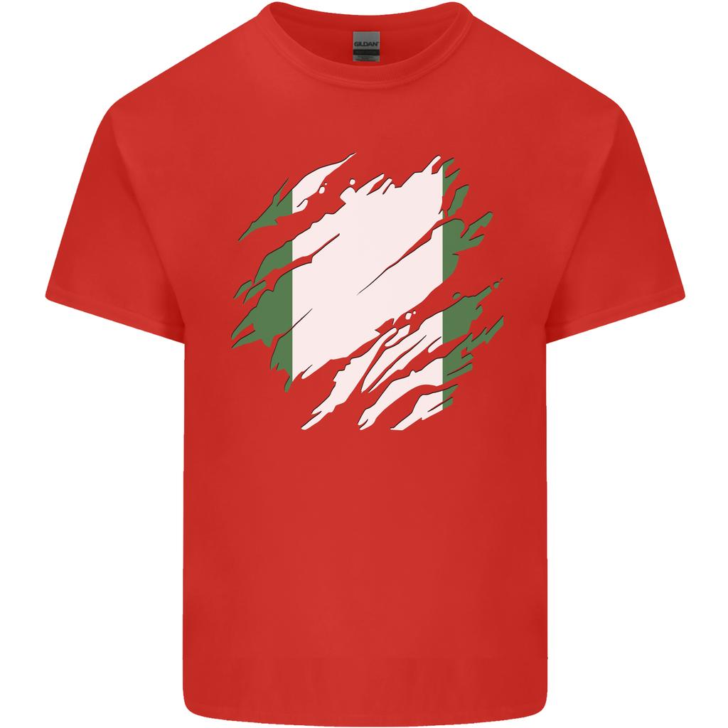 Torn Nigeria Flag Nigerian Day Football Unisexs Light Cotton TShirt