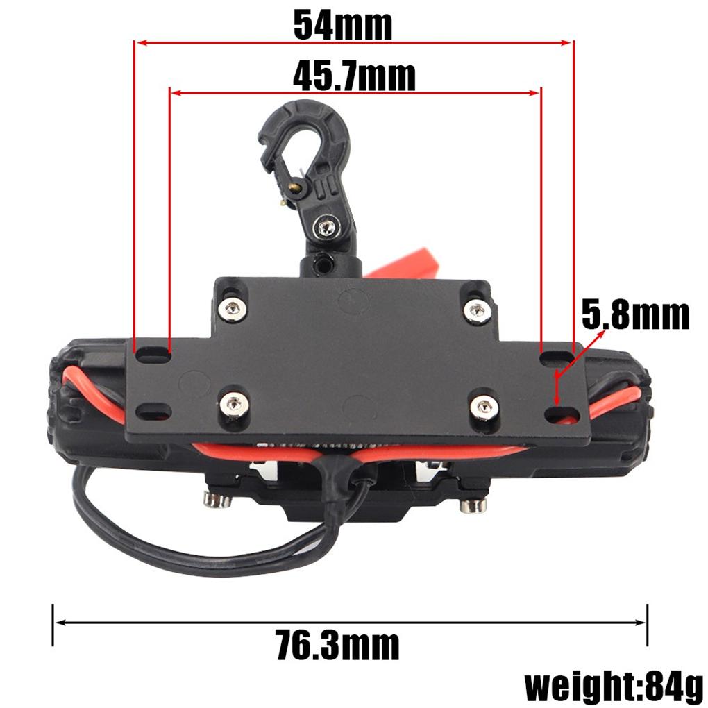 RCGOFOLLOW Winch RC Car Part Rc Winch For 1/10 Axial SCX10 90046 D90 TRX4 TF2 CC01 Capra Crawler RC Upgrade Part