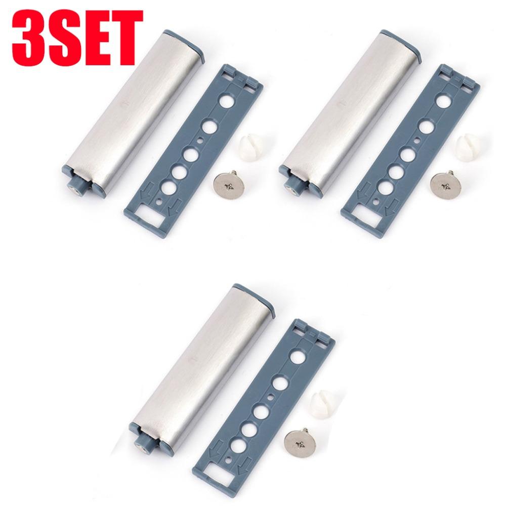 1/3Pcs Anti-collision Door Stopper Buffer Stainless Steel Touch Damper Drawer Cabinet Bouncer