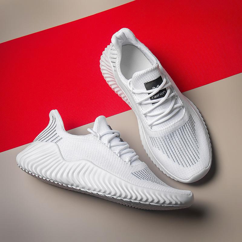 

Популярные мужские кроссовки Fly-Watch, повседневная мужская обувь больших размеров, легкие и дышащие кроссовки 39 белый