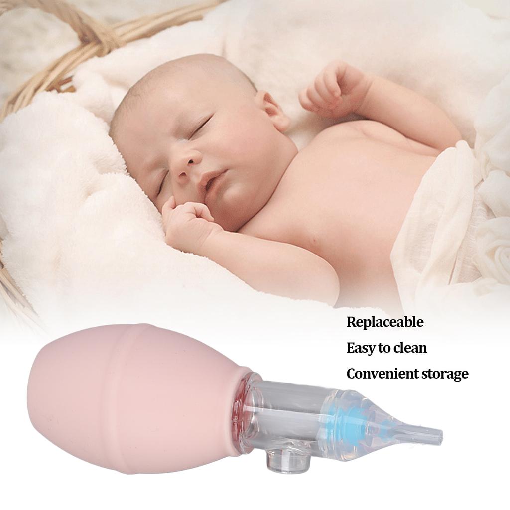 Baby Manual Nasal Aspirator Silicone Nose Mucus Suction Sucker Cleaning Tool for Infant Toddlers