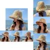 Fashionable Sun Hat For Women Bowknot Design Adjustable Wide Brim For Uv Protection