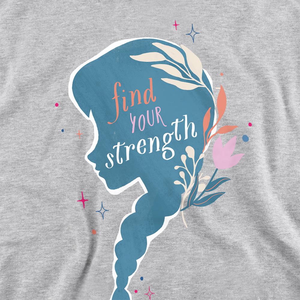frozen Childrens/Kids Find Your Strength Anna Silhouette Heather Pullover Hoodie