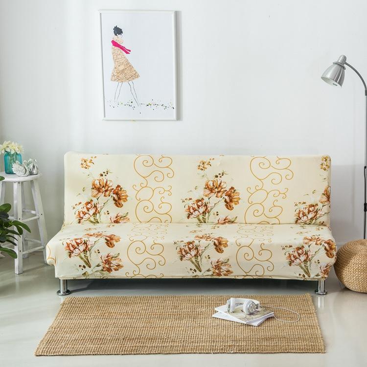 Stretch Folding Sofa Bed Cover Four Seasons Fabric Sofa Cover Full Covered All-Inclusive Double Three-Person Gloves without Support