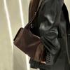 New Ladies leather multi pocket practical diagal cross bags women's suede bag fashiable designer style trendy shoulder bag